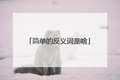 简单的反义词是啥