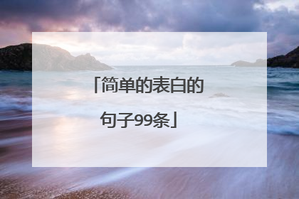 简单的表白的句子99条