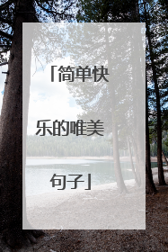 简单快乐的唯美句子