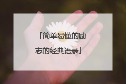简单易懂的励志的经典语录