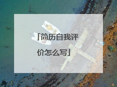简历自我评价怎么写