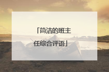 简洁的班主任综合评语