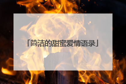 简洁的甜蜜爱情语录
