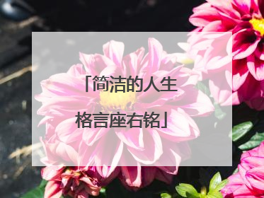 简洁的人生格言座右铭