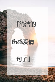 简洁的伤感爱情句子