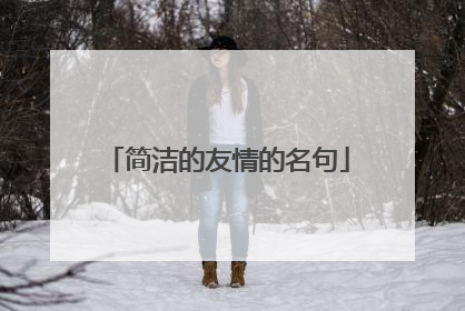 简洁的友情的名句