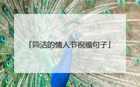 简洁的情人节祝福句子