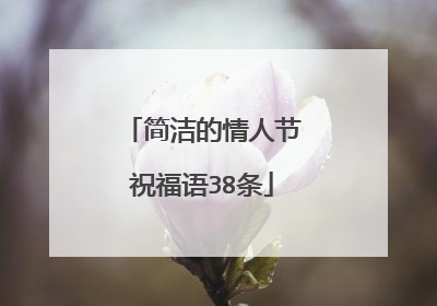 简洁的情人节祝福语38条
