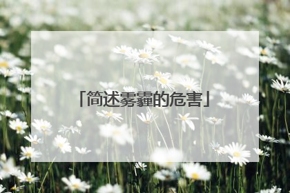 简述雾霾的危害