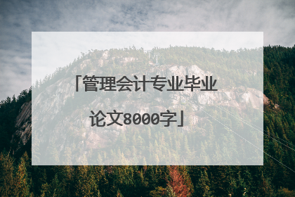 管理会计专业毕业论文8000字