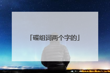 碟组词两个字的