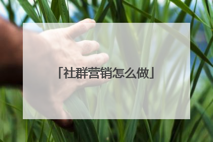 社群营销怎么做