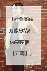 社会实践万能总结800字模板【五篇】