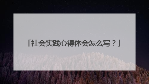 社会实践心得体会怎么写?