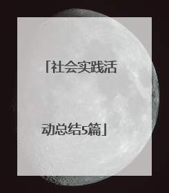 社会实践活动总结5篇