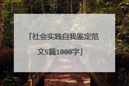 社会实践自我鉴定范文5篇1000字