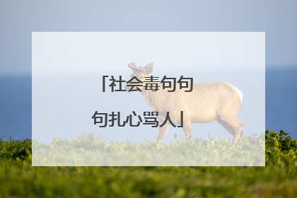 社会毒句句句扎心骂人