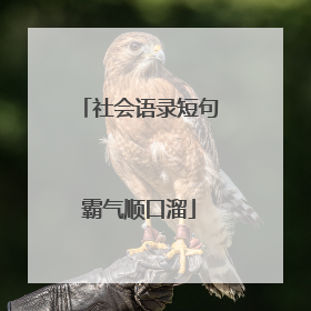 社会语录短句霸气顺口溜