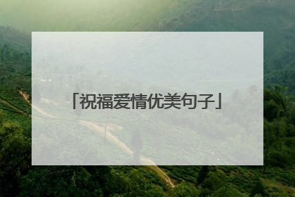 祝福爱情优美句子