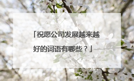 祝愿公司发展越来越好的词语有哪些？