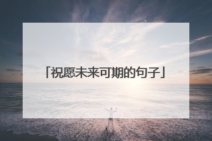 祝愿未来可期的句子