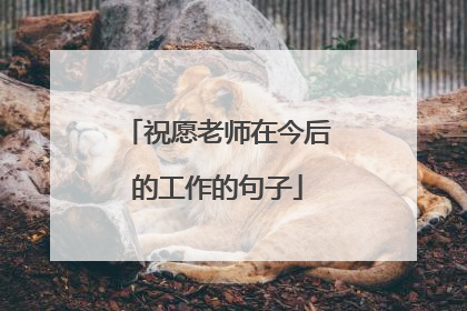 祝愿老师在今后的工作的句子