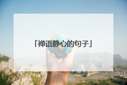 禅语静心的句子