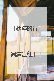 秋瑾的诗词满江红