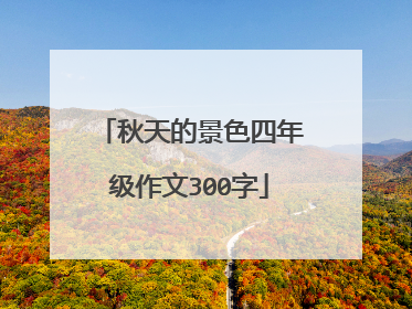 秋天的景色四年级作文300字