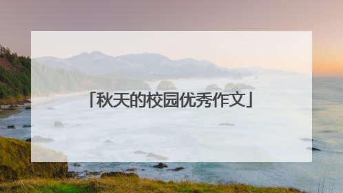 秋天的校园优秀作文