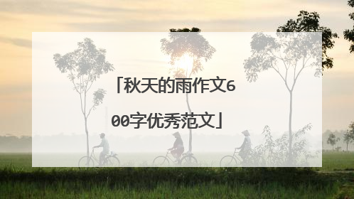秋天的雨作文600字优秀范文