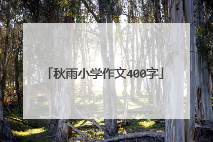 秋雨小学作文400字