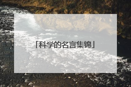 科学的名言集锦