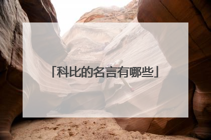 科比的名言有哪些