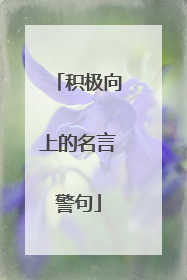 积极向上的名言警句