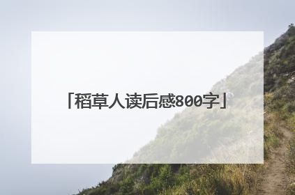 稻草人读后感800字
