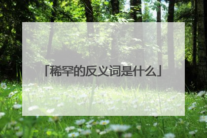 稀罕的反义词是什么