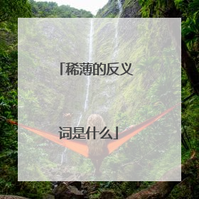 稀薄的反义词是什么