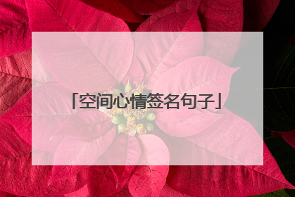 空间心情签名句子