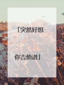 突然好想你吉他谱