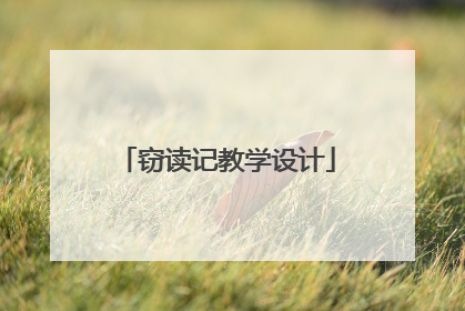 窃读记教学设计