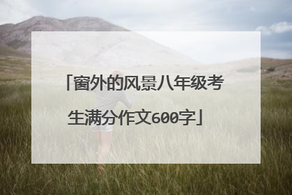 窗外的风景八年级考生满分作文600字