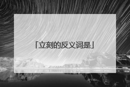 立刻的反义词是