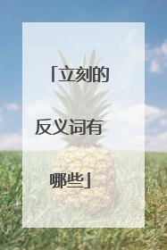 立刻的反义词有哪些