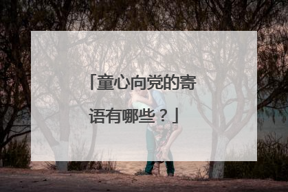 童心向党的寄语有哪些？