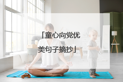 童心向党优美句子摘抄