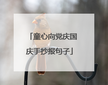 童心向党庆国庆手抄报句子