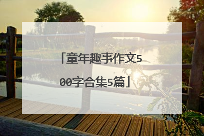 童年趣事作文500字合集5篇