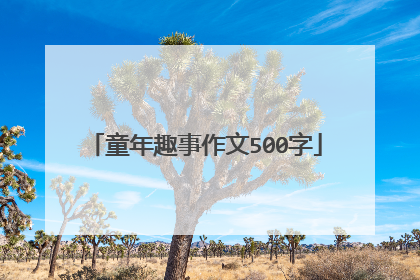 童年趣事作文500字