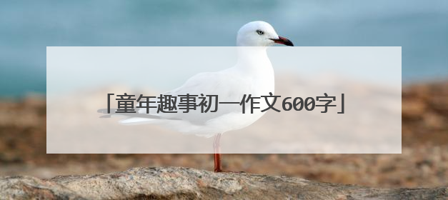 童年趣事初一作文600字
